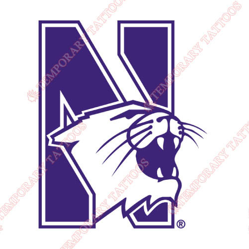 Northwestern Wildcats Customize Temporary Tattoos Stickers NO.5703